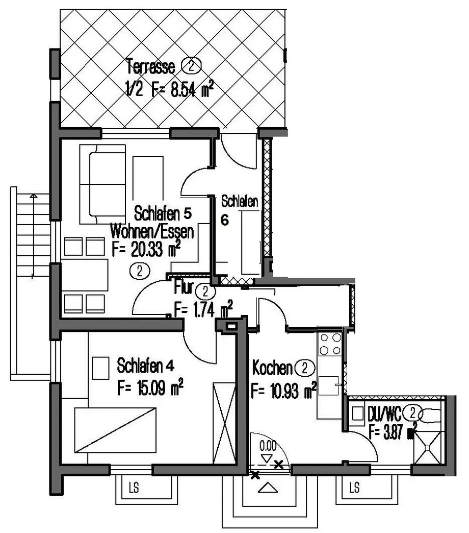 3 Zimmer/ Ruhiges Apartment mit Terrasse: Tor zu den Alpen & München (EG-L)
