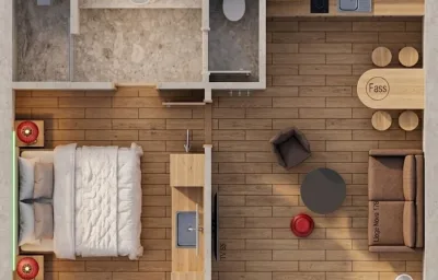 2 Zimmer Apartment mit Küche