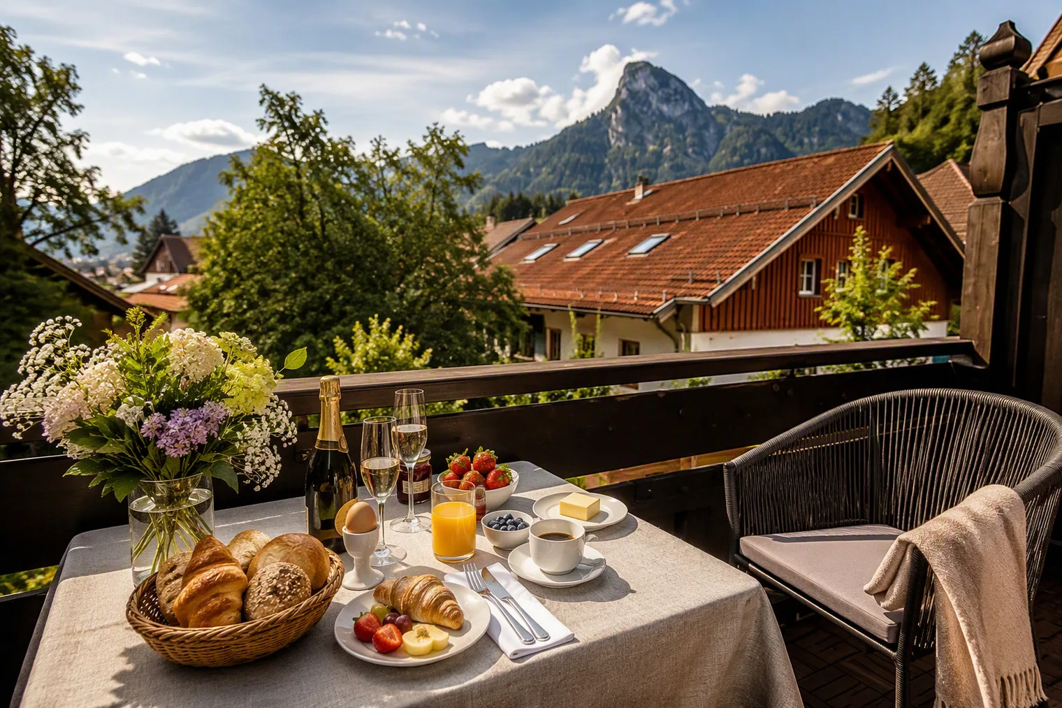 Ammergold mit herrlichem Bergblick