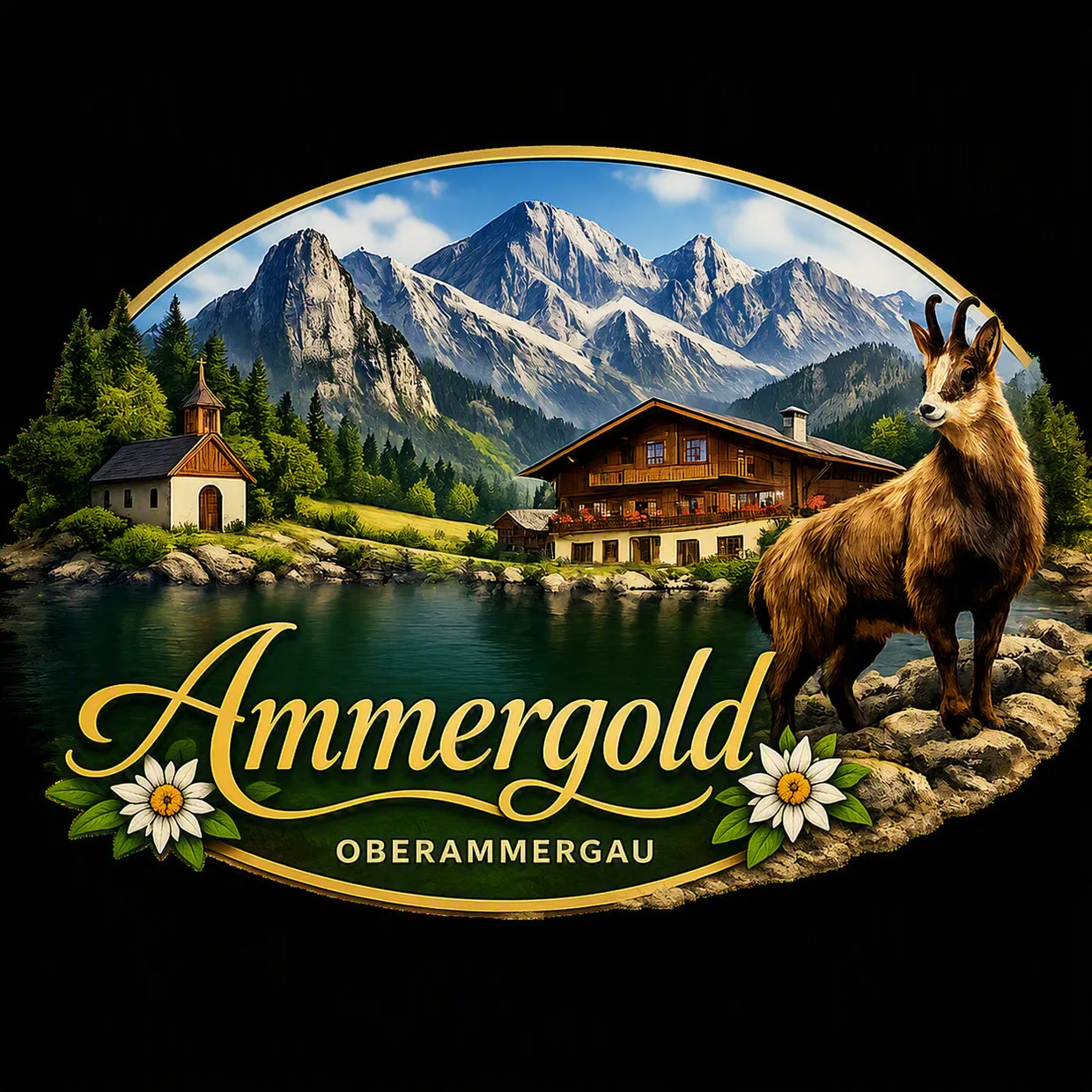 Ammergold mit herrlichem Bergblick