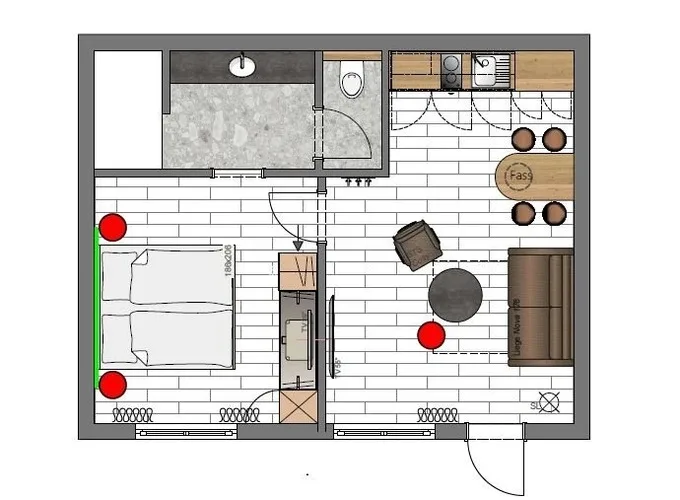 2 Zimmer Apartment mit Küche in Fulda