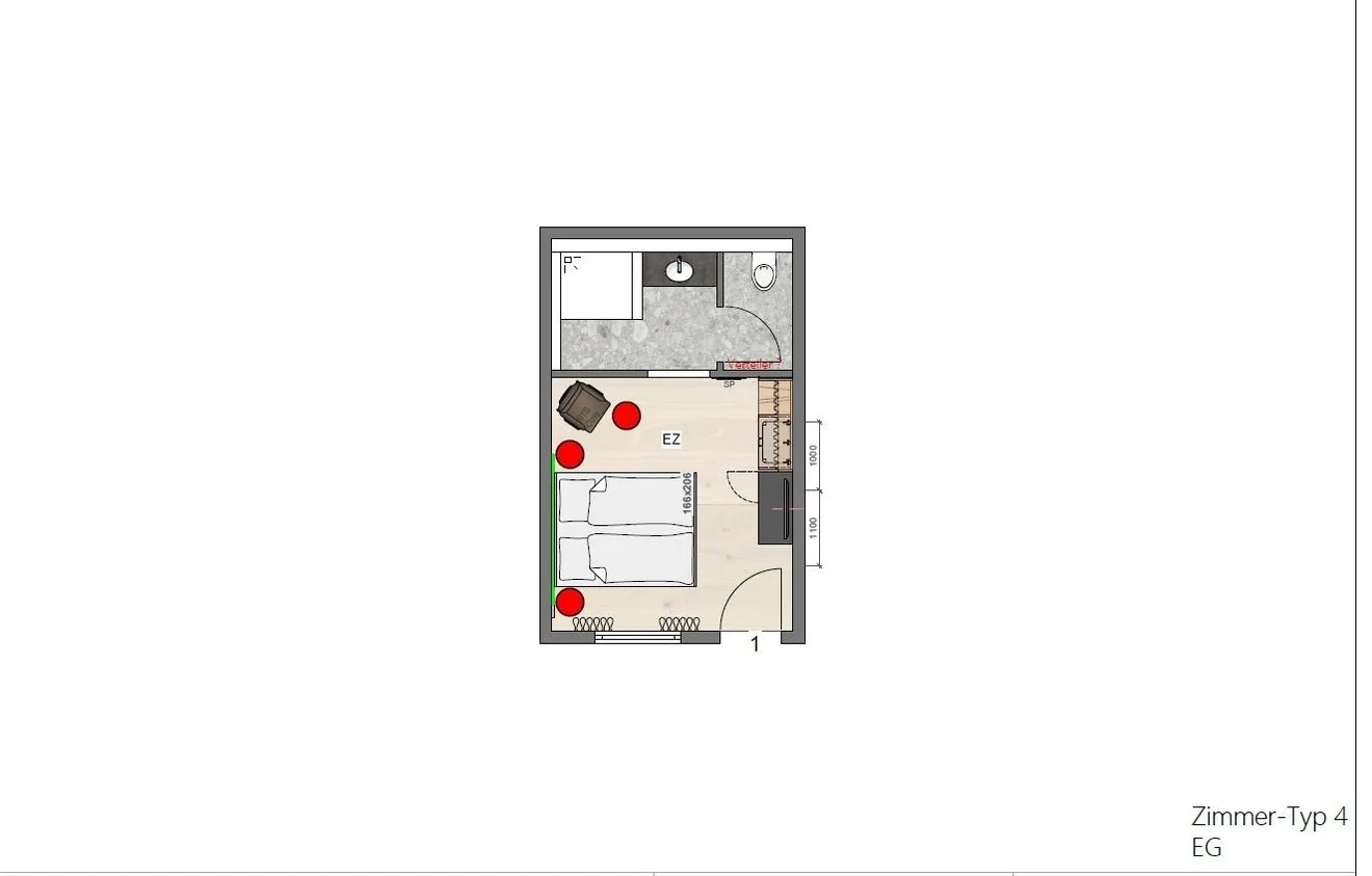 Komfortables Doppelzimmer im Neubau