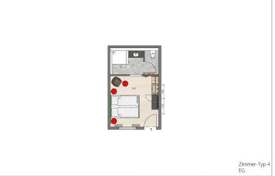 Komfortables Doppelzimmer im Neubau