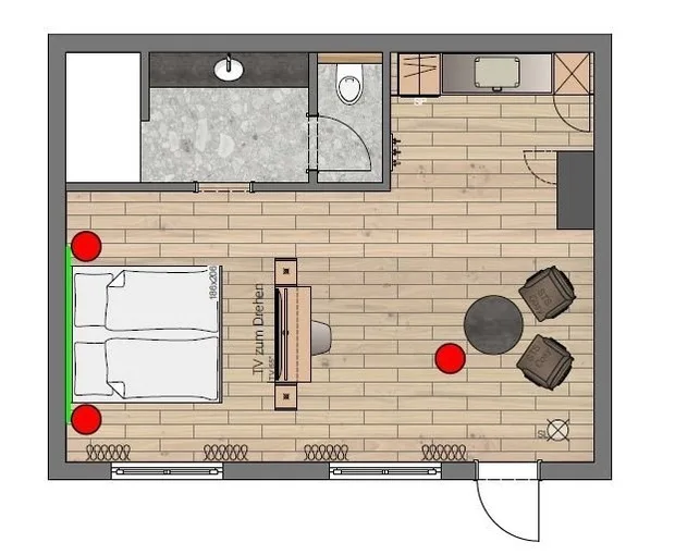 großzügiges 1 Zimmer Apartment im Neubau